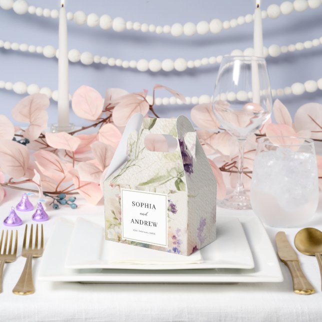 Ballotins Rustique Retro Fleur sauvage d'aquarelle Mariage (Mariage)