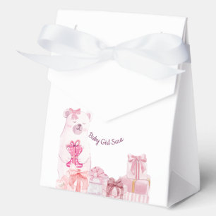 Ballotins Sac cadeau de Baby Shower Ourson Rose