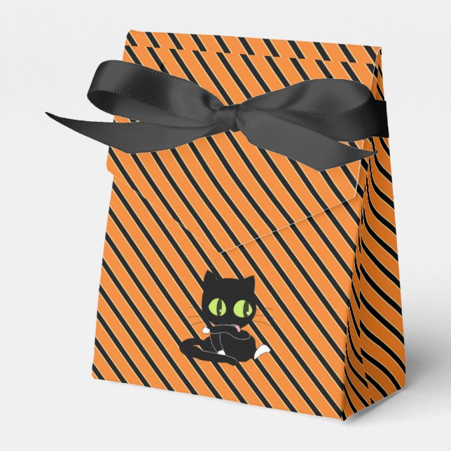 Ballotins Sac cadeau de chat noir Halloween (Verso)