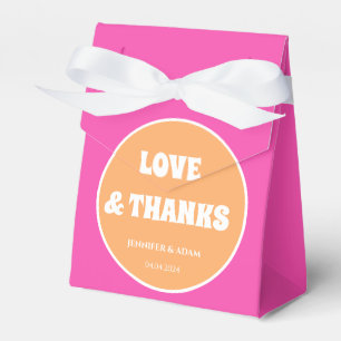 Ballotins Sac Merci Retro Rose Orange Mariage Favor