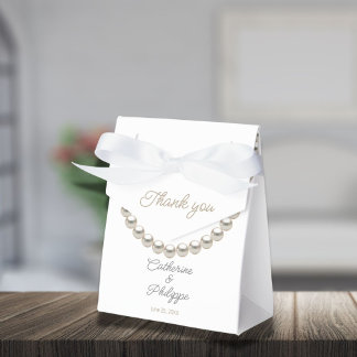 Ballotins Sacoches minimalistes de mariage Pearl Favoriser