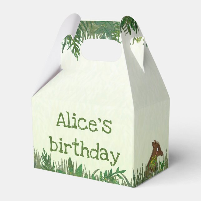 Ballotins Safari animal partie faveur boîte (Verso)