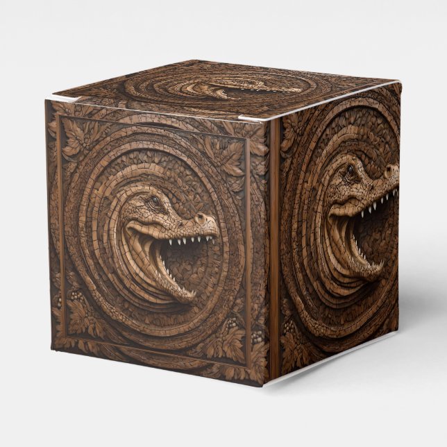 Ballotins Scary Jaws : Australian Crocodile Wood Print (Verso)