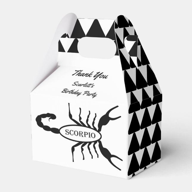 Ballotins Scorpio Black Scorpion Star Sign Custom Anniversai (Verso)