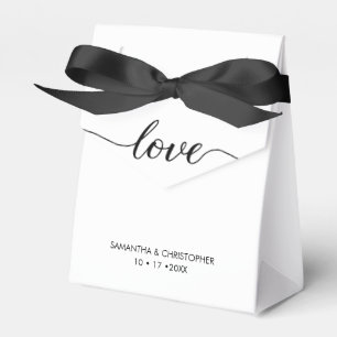 Ballotins Script d'amour mariage noir minimaliste