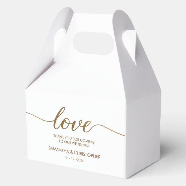 Ballotins Script d'amour Parties scintillant or Luxe Mariage (Recto)