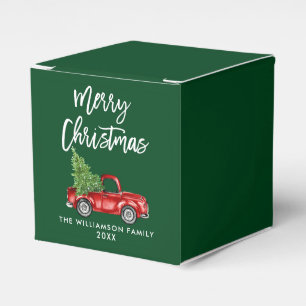Ballotins Script de brosse Joyeux Camion Vintage de Noël Ve