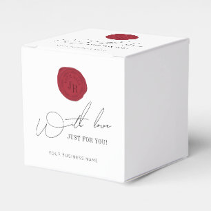 Ballotins Script minimaliste Stamp de cire rouge Monogramme 