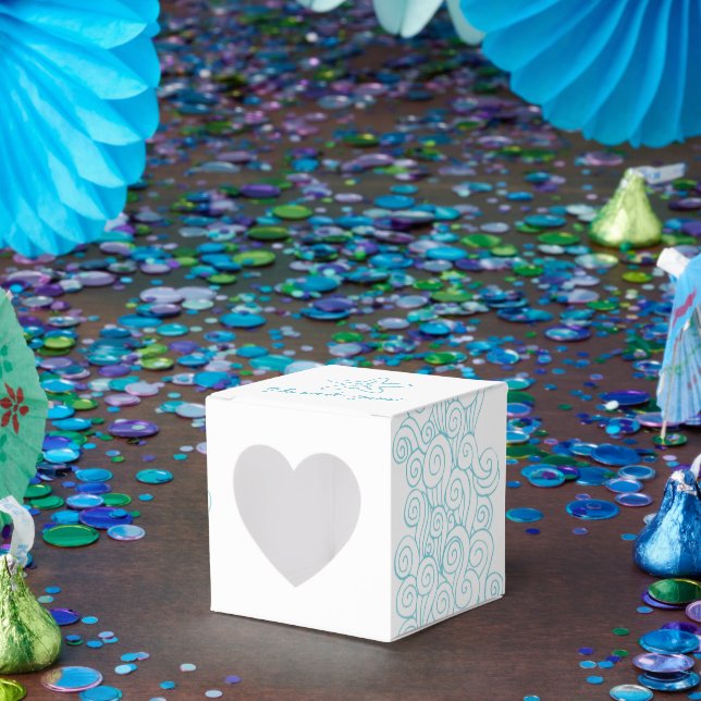Ballotins Seastar tourbillon aqua blanc boîte de faveur mari (Fête)
