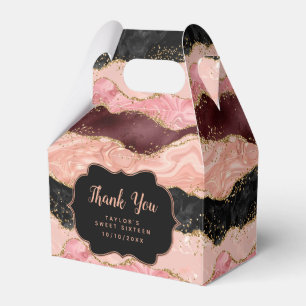 Ballotins Séquins rose noir Agate Sweet sixteen Merci