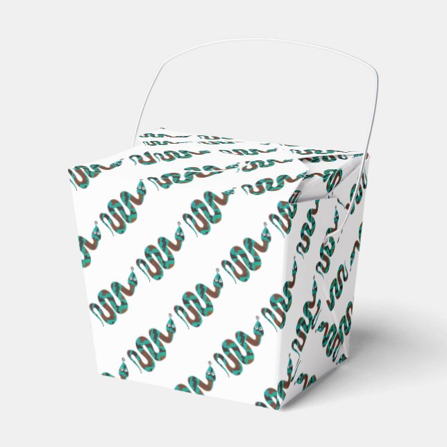 Ballotins Silhouette d'impression Brown et Turquoise de serp (Verso)