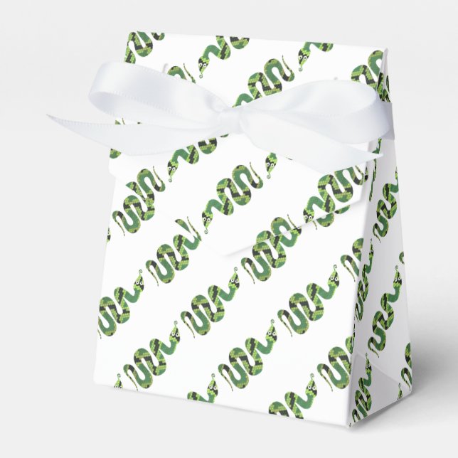 Ballotins Silhouette d'impression en noir et vert serpent (Verso)