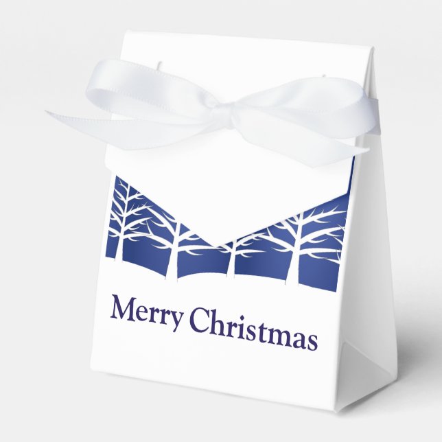 Ballotins Silhouettes d'arbre blanc Noël élégant (Verso)