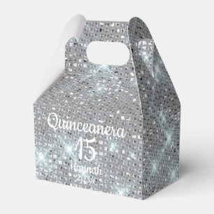 Ballotins Silver Quinceañera fille 15e anniversaire Merci