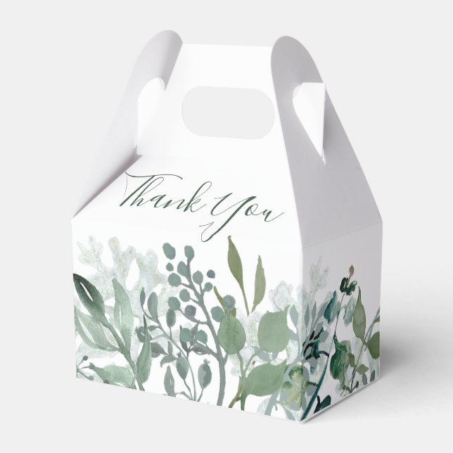 Ballotins Silvery Green Eucalyptus boîte de mariage Faveur (Verso)