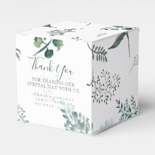 Ballotins Silvery Green Eucalyptus boîte de mariage Faveur