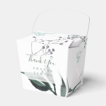 Silvery Green Eucalyptus boîte de mariage Faveur