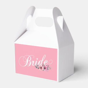 Ballotins Simple Bride Floral Calligraphie   Boîte de faveur