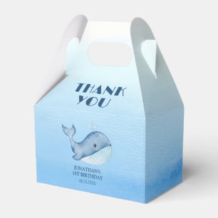 Ballotins Simple mignonne Baleine Bleu Mer Merci d'anniversa