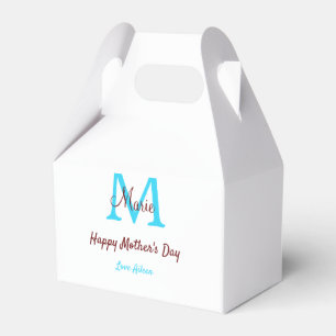 Ballotins simple minimum jour mère bleu monogramme rose nom