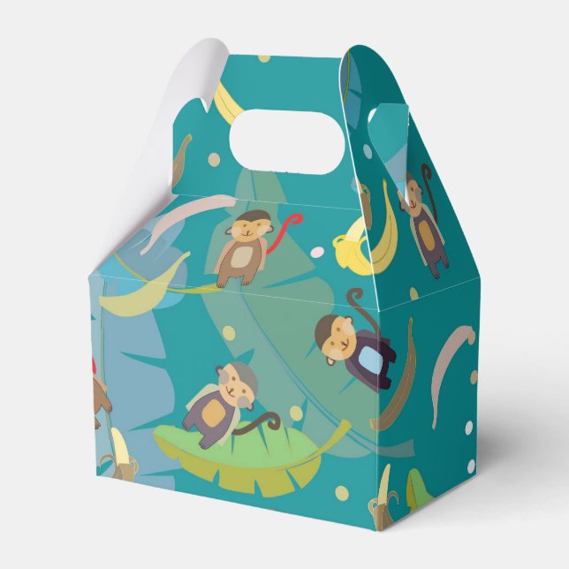 Ballotins Singe mignon et bananes dans l'arbre Motif Anniver (Verso)