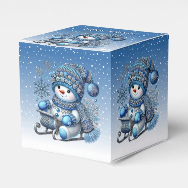Ballotins Sliding Snowman Christmas Holiday Box (Verso)