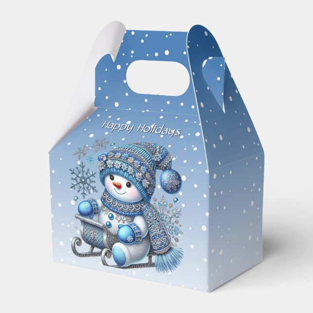 Ballotins Sliding Snowman Christmas Holiday Box (Verso)