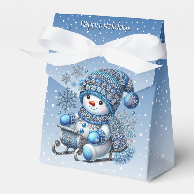 Ballotins Sliding Snowman Christmas Holiday Box (Verso)