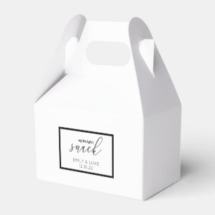 Ballotins Snack de minuit blanc et noir Mariage personnalisé
