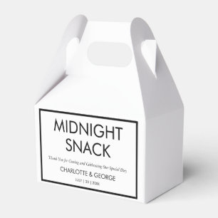 Ballotins Snack Minuit Minimaliste Personnalisé Mariage Fave