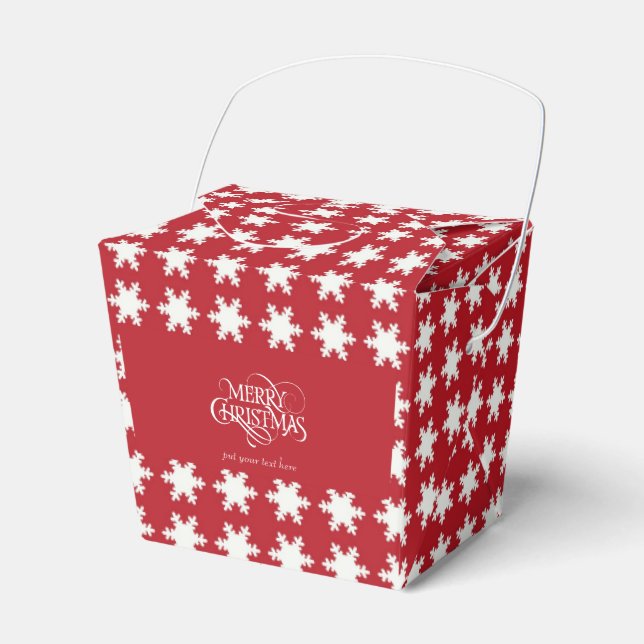 Ballotins Snowflake Take Out Christmas Favor Box (Verso)