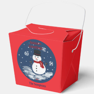 Ballotins Snowman Rouge PERSONNALISER Cookie Boîte de traite