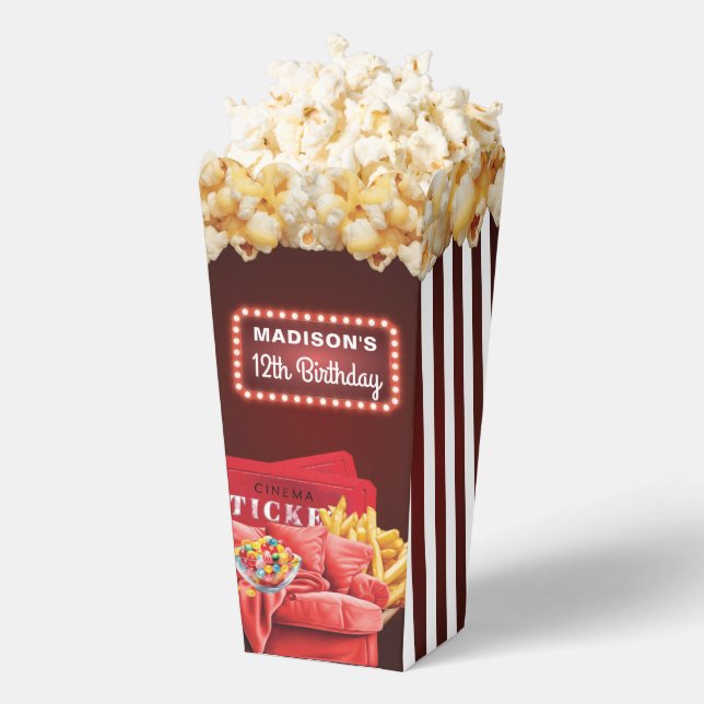 Ballotins Soirée cinéma Anniversaire Personnalisé Canapé rou (Sauté)