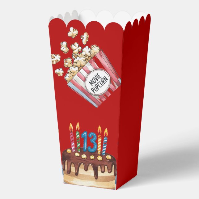 Ballotins Soirée cinéma Popcorn 13e fête d'anniversaire (Recto)