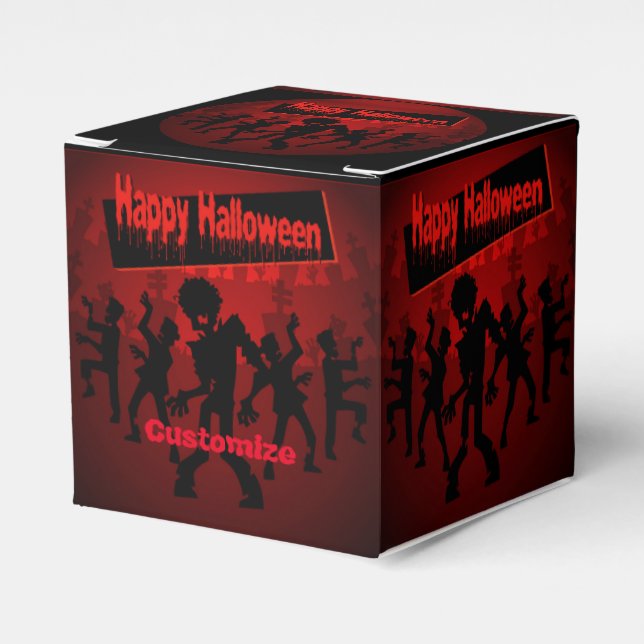 Ballotins Soirée de danse Zombie Joyeux Cube d'Halloween (Verso)