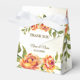 Ballotins Soirée de mariage Orange Jaune Rouge Floral Vert