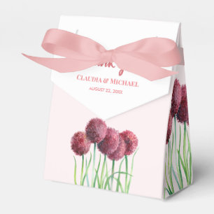 Ballotins Soirée de mariage violet rose Allium aquarelle flo