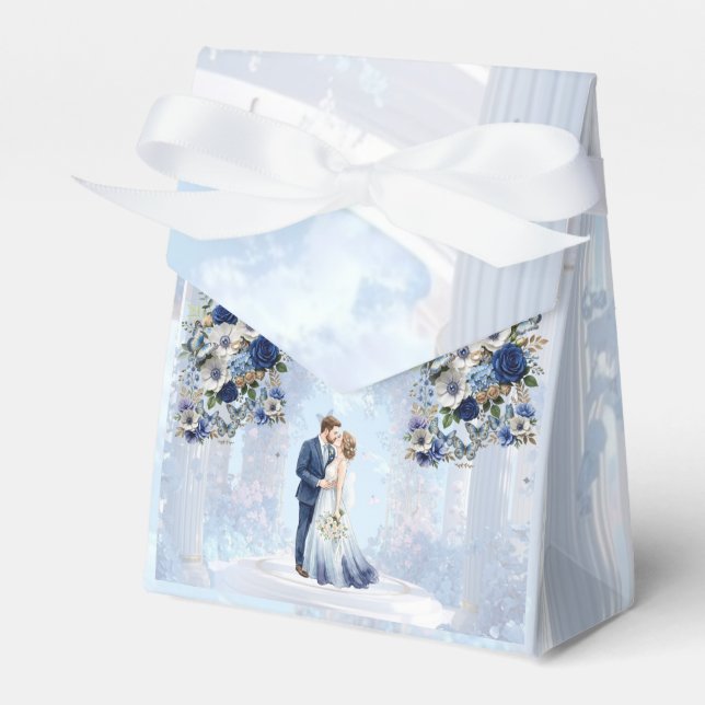 Ballotins Something Blue Wedding Favor Box (Verso)