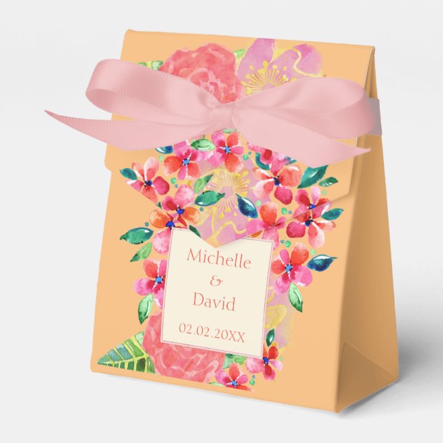 Ballotins Splash Floral Tropical Hawaïen Personnalisé (Verso)