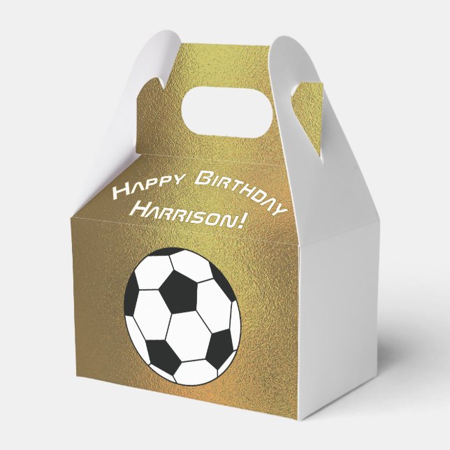 Ballotins Sports de football Anniversaire fête Sombre Or Bla (Verso)