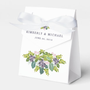 Ballotins Succulent Bouquet II Floral Mariage Favor Box