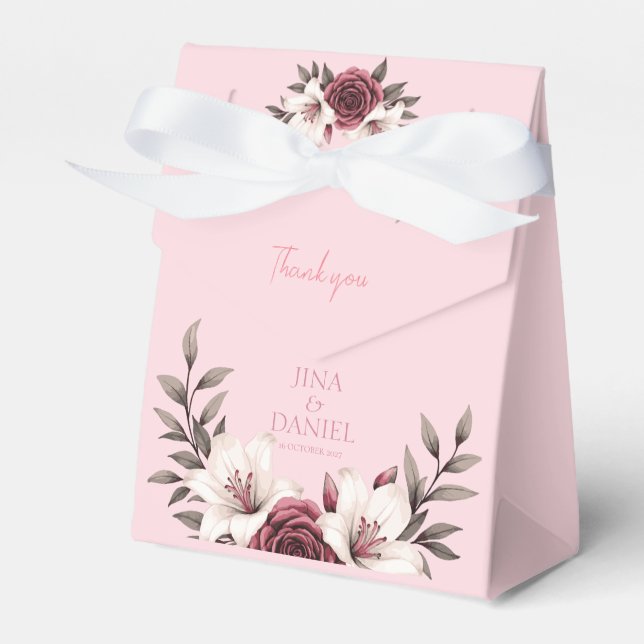 Ballotins Suite fleurie sophistiquée Micro-Mariage (rose) (Verso)