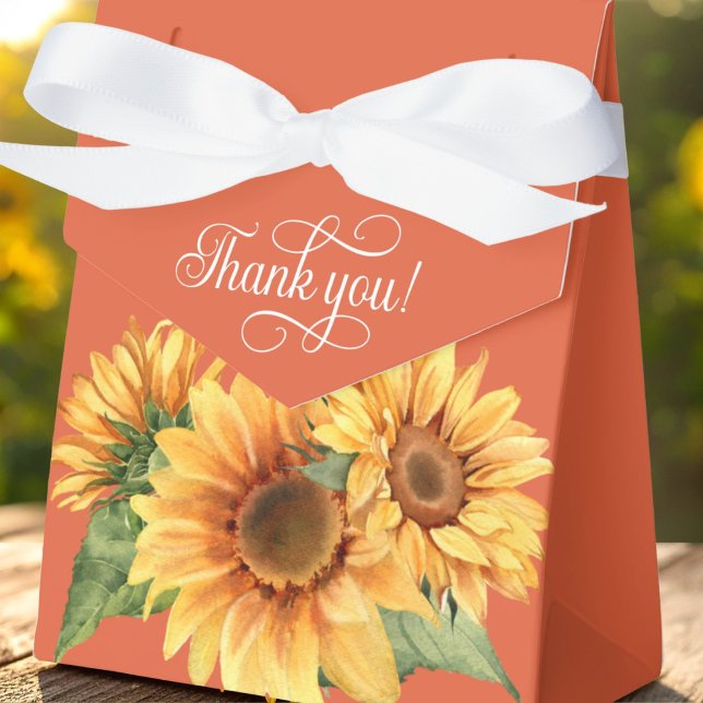 Ballotins Sunflower Wedding Favor Box (Sunflower Wedding Favor Box)