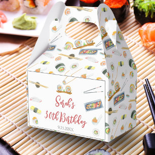 Ballotins Sushi et Sashimi Aquarelle Anniversaire Tout Âge