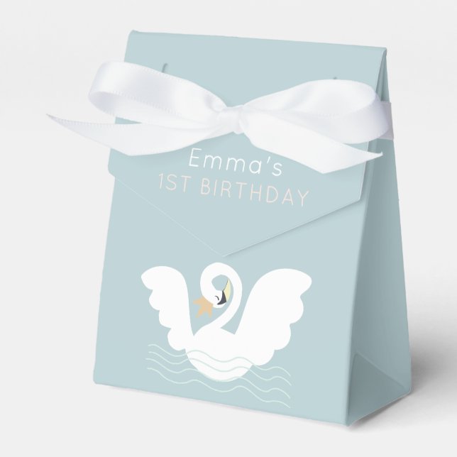 Ballotins Swan Princess Moderne Blue Girl Anniversaire (Verso)