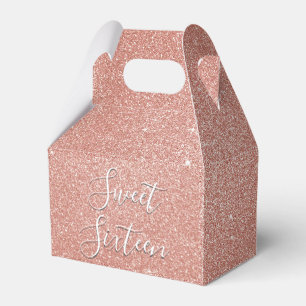 Ballotins Sweet 16 Anniversaire Rose Gold Blush Parties scin