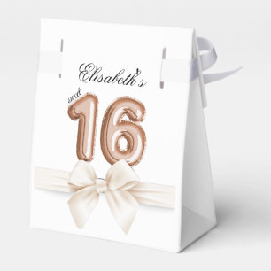Ballotins Sweet 16 Ballons Rose d'or de luxe Anniversaire
