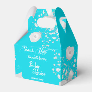 Ballotins Sweet Aqua bleu couleur Baby shower de fleurs sauv