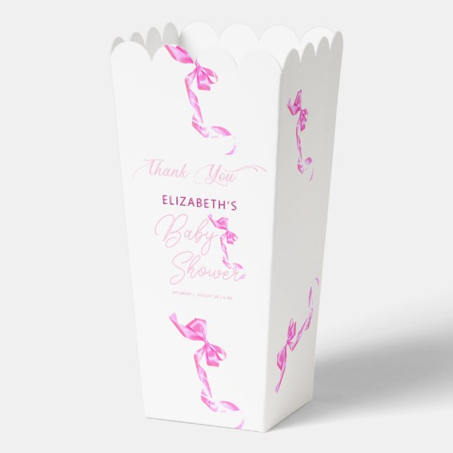 Ballotins Sweet Coquette Rose Bow Cravate Élégant Baby showe (Recto)