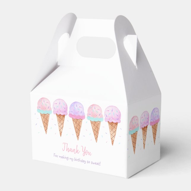Ballotins Sweet One Pink Pastel Ice Cream Anniversaire (Verso)
